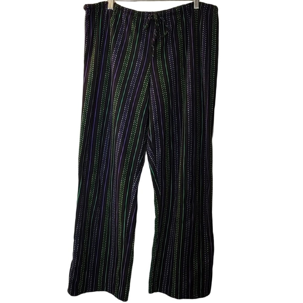 Axcess by Liz Claiborne Stripped Flannel Pajama Bottom - Size L